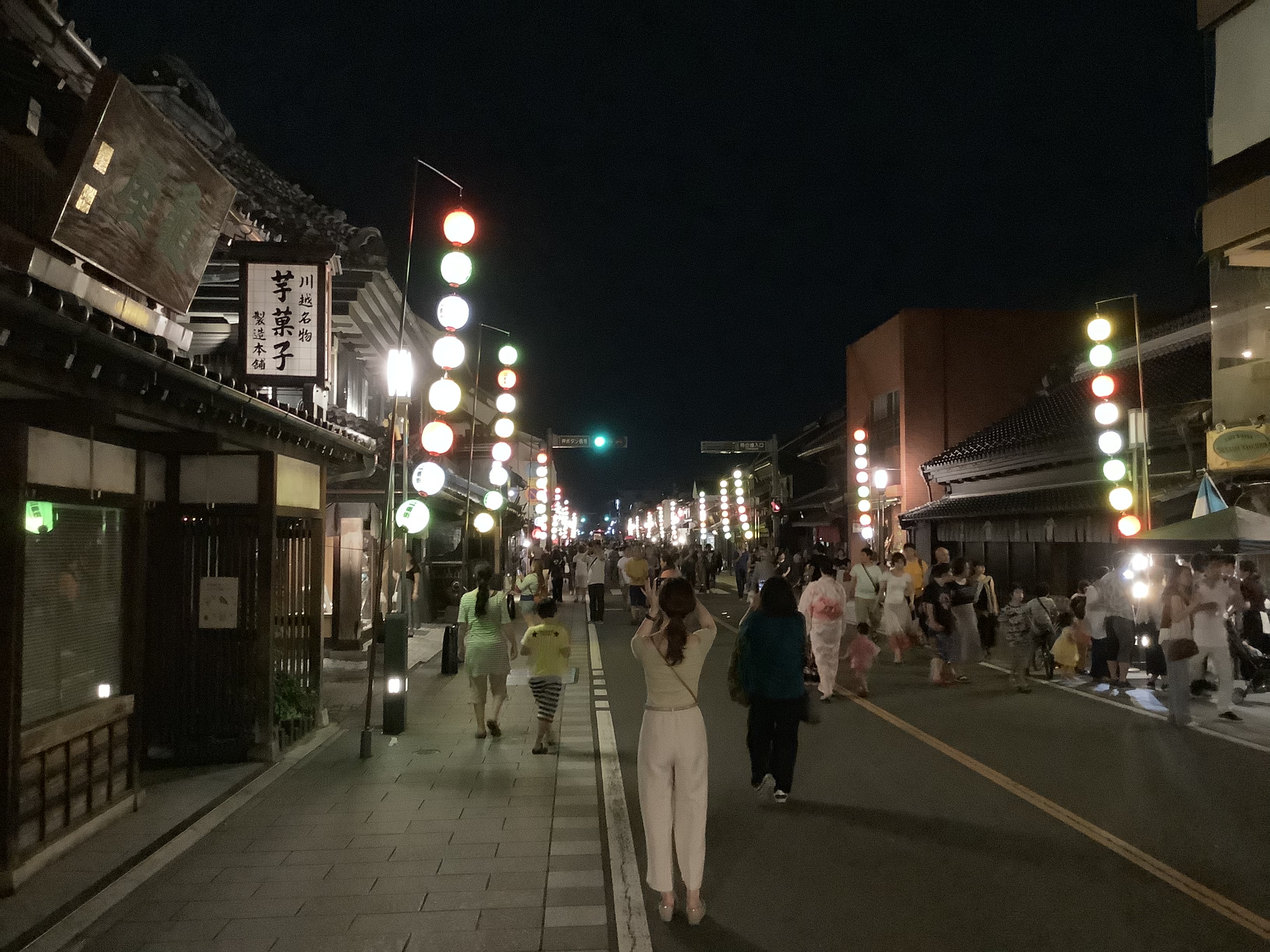 川越百万灯夏祭り 夜の一番街