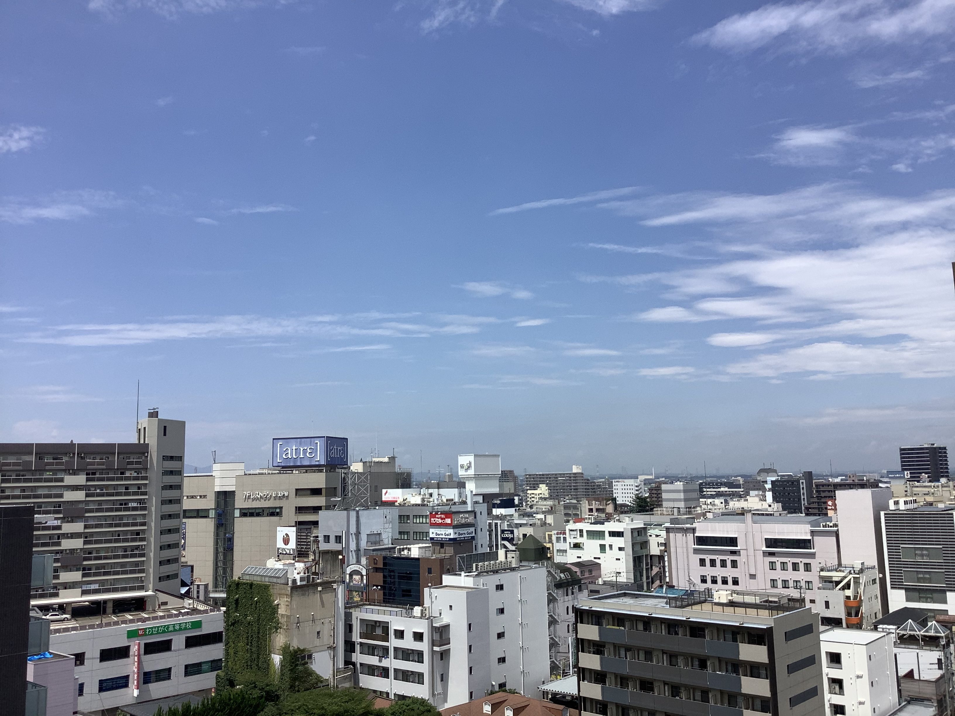 A shot from the top floor of our hotel on that day.