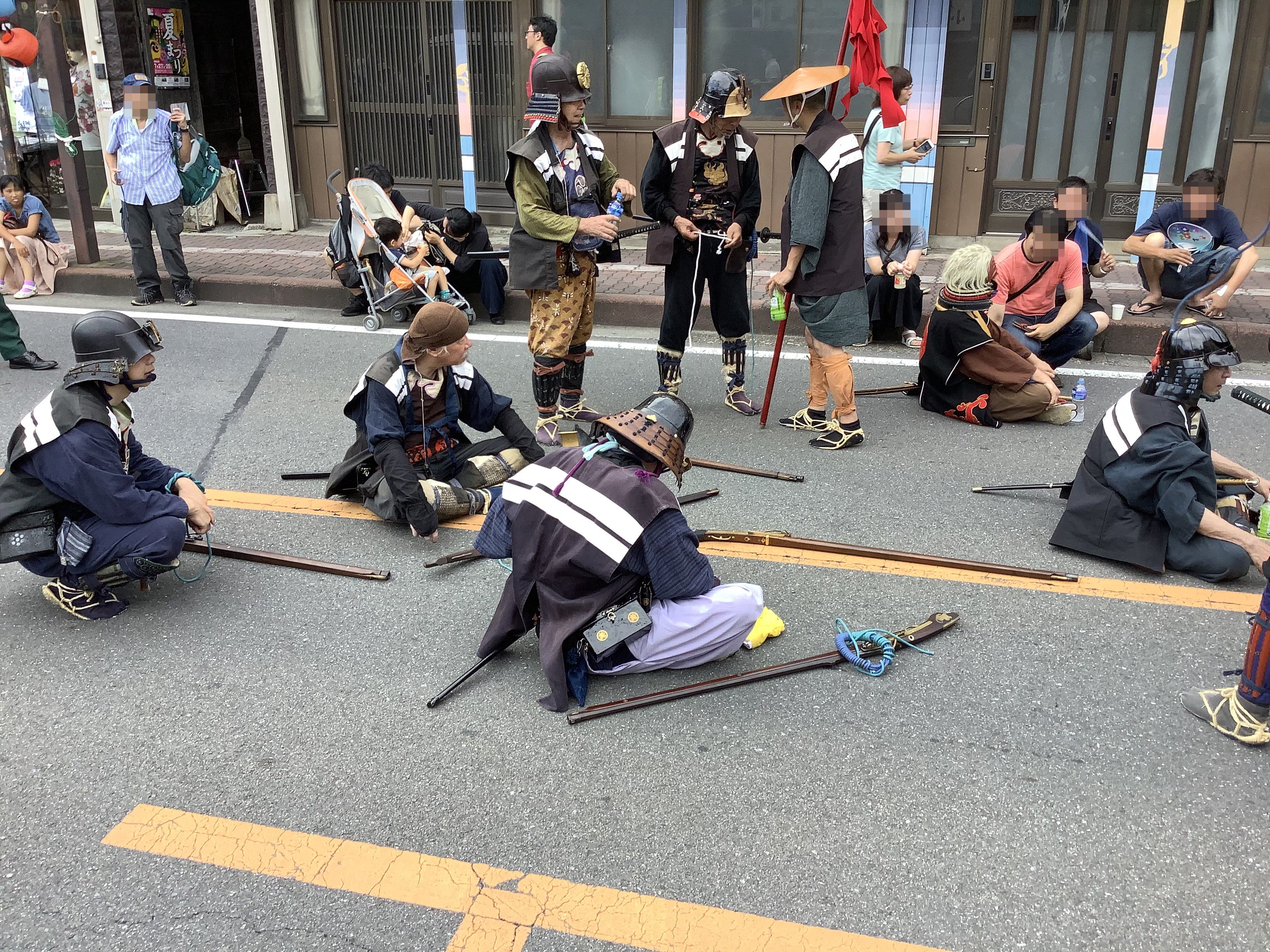 Samurais with Japanese rifles