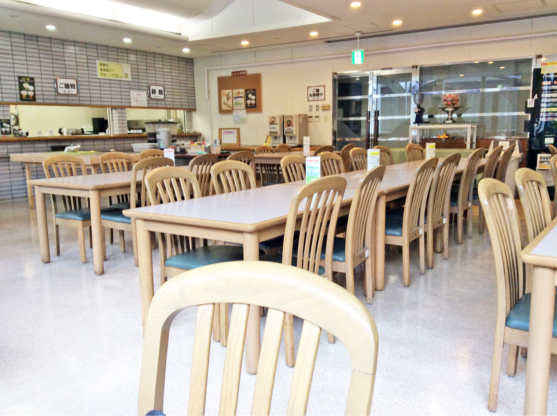 A cafeteria on the basement of Kawagoe municipal office