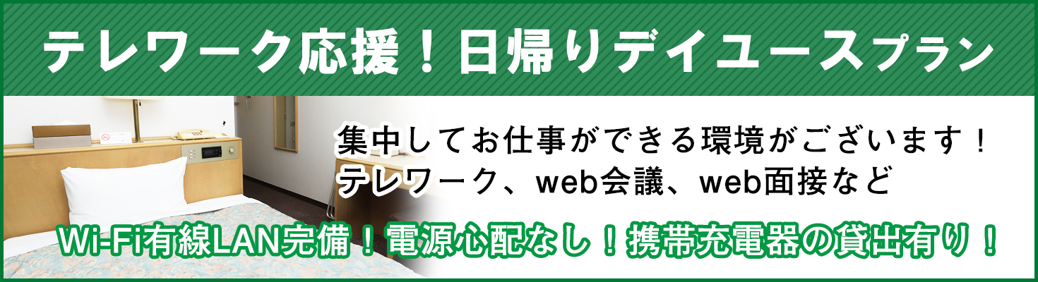 テレワーク応援!日帰りデイユースプラン