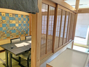 table in tatami mat room