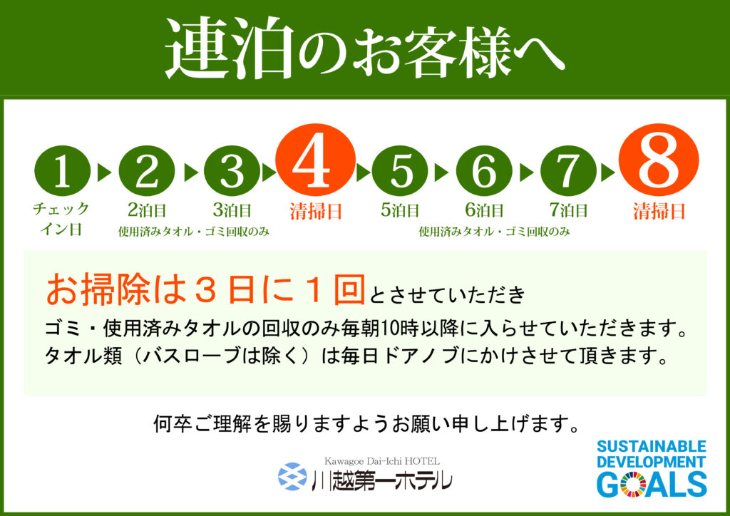 連泊時の清掃について